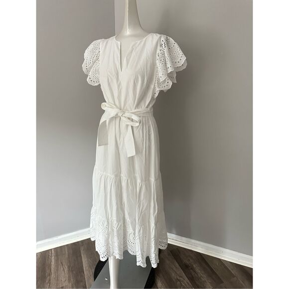 NWT Rails Embroidered Gia Midi Dress White Size Small $288 - Picture 5 of 12